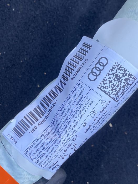 Штори шторки audi a5 s5 b9 f5 8w usa sportback airbag бокові подушки