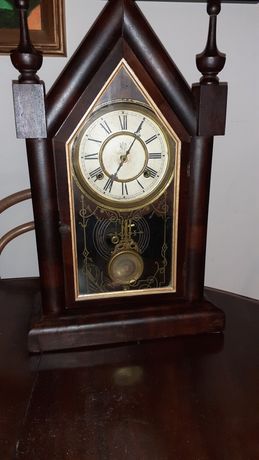Relógio de Capela Waterbury Clock Large Gothic séc XIX...