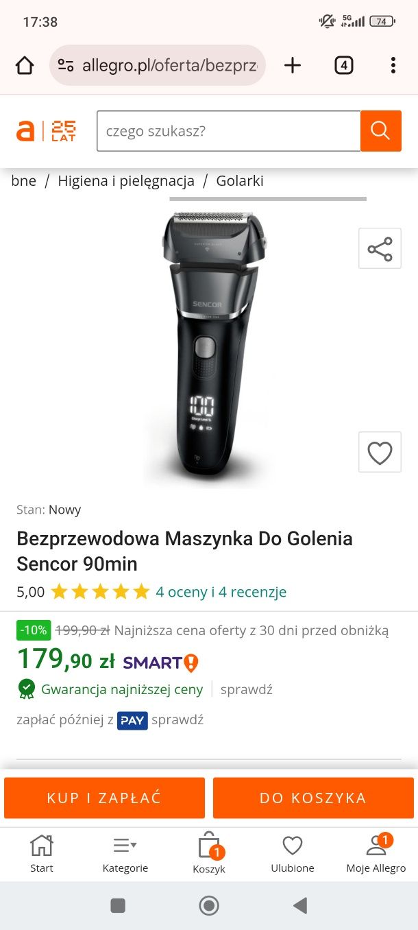 Golarka i trymer SENCOR SMS0900BK