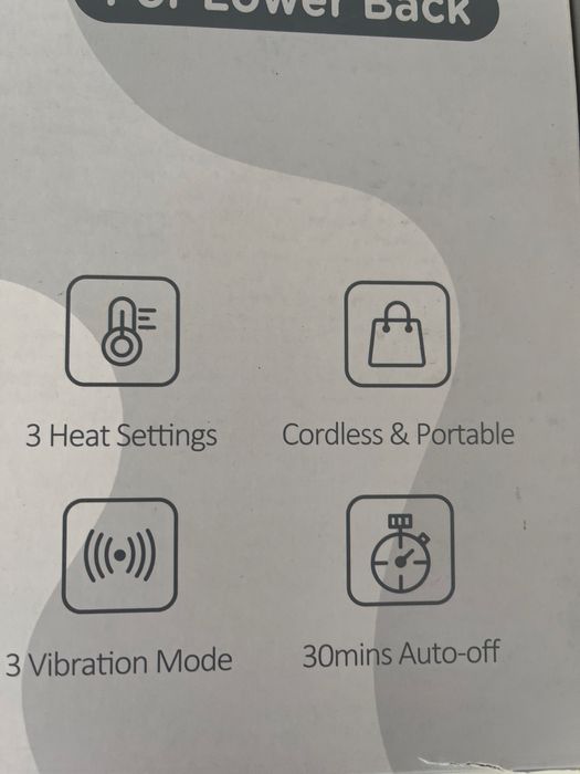 Bezprzewodowy pas grzewczy Comfytemp z funkcją masażu,