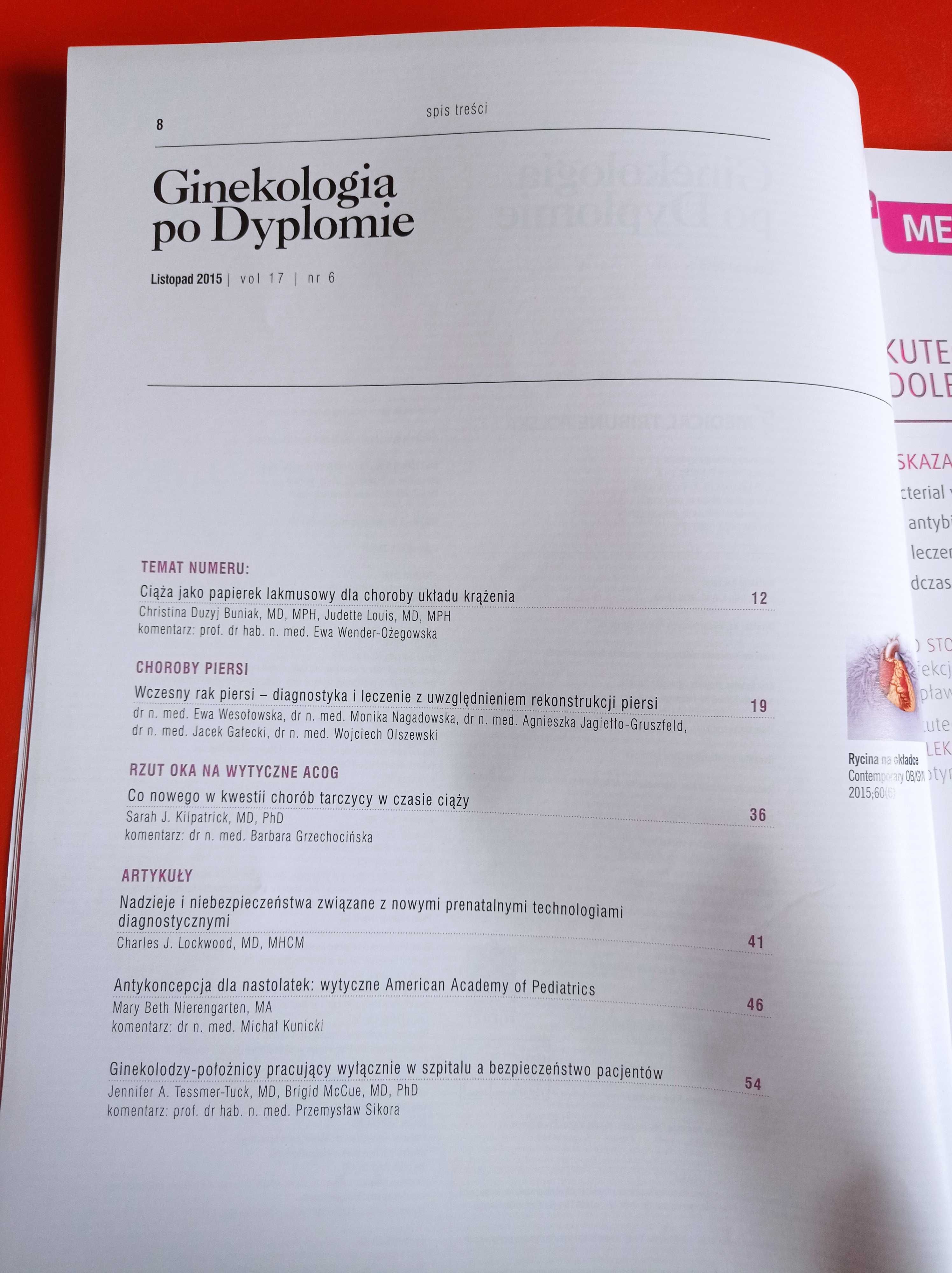 Ginekologia po dyplomie, nr 6, tom 17, listopad 2015