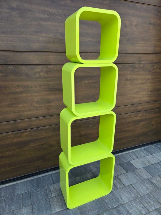 Półki Półka Wiszące Na Ścianę Design Komplet 4 sztuki