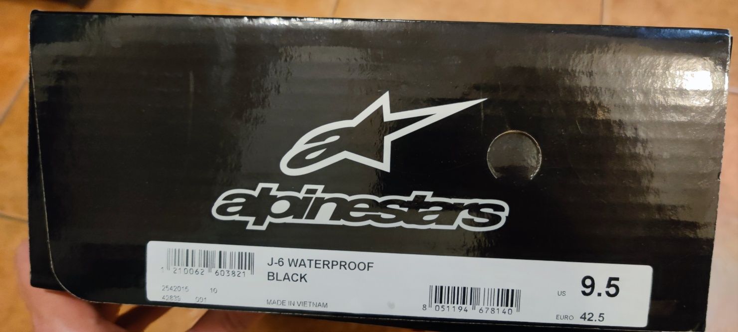 Buty motocyklowe Alpinestars J-6 waterproof black rozm. 42.5 jak nowe