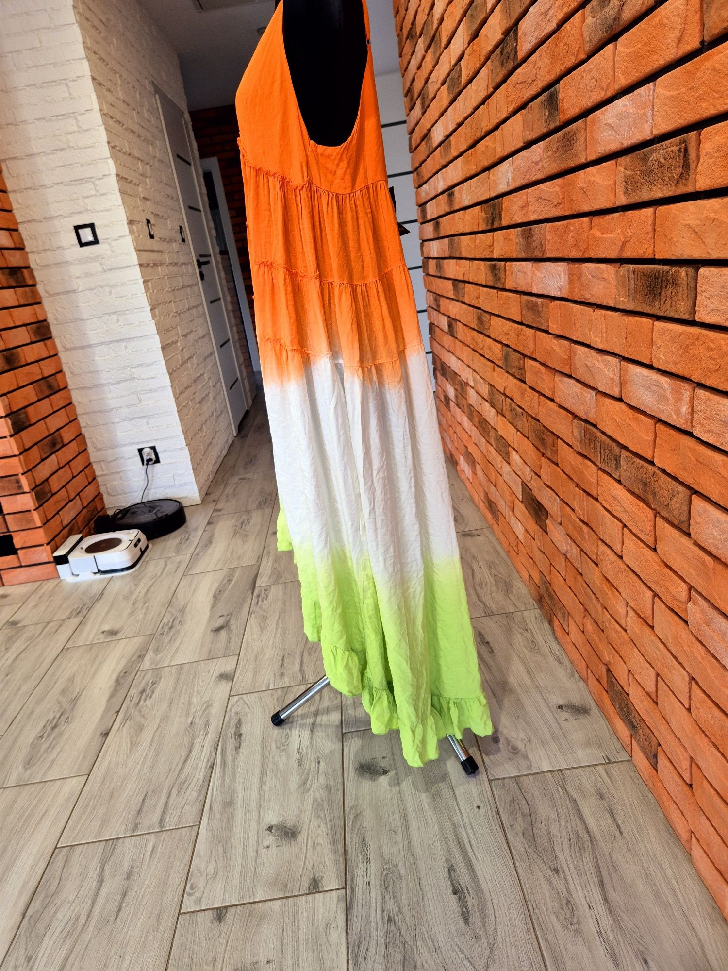 Kolorowa sukienka letnia maxi M L XL