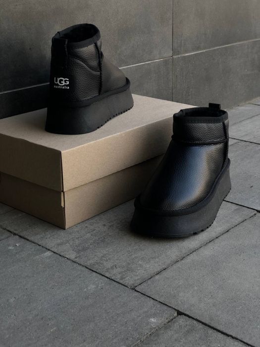 Размер 41 Скидка! UGG Australia Кожаные Угги на платформе Угі Уггі Уг