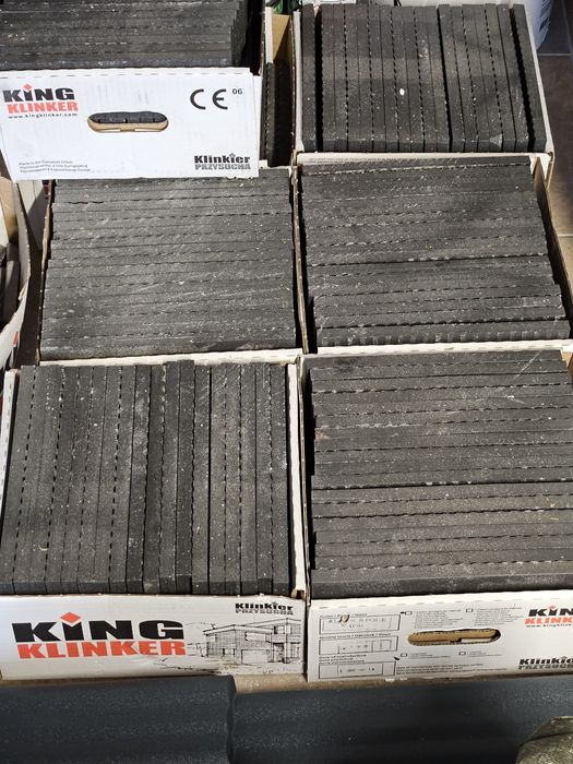 Klinkier płytki na elewację KING KLINKER szare antracytowe elewacyjne