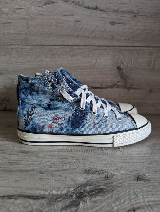 Текстильные высокие кеды хай-топы  кроссовки б/у Converse 35 р 22.5 см