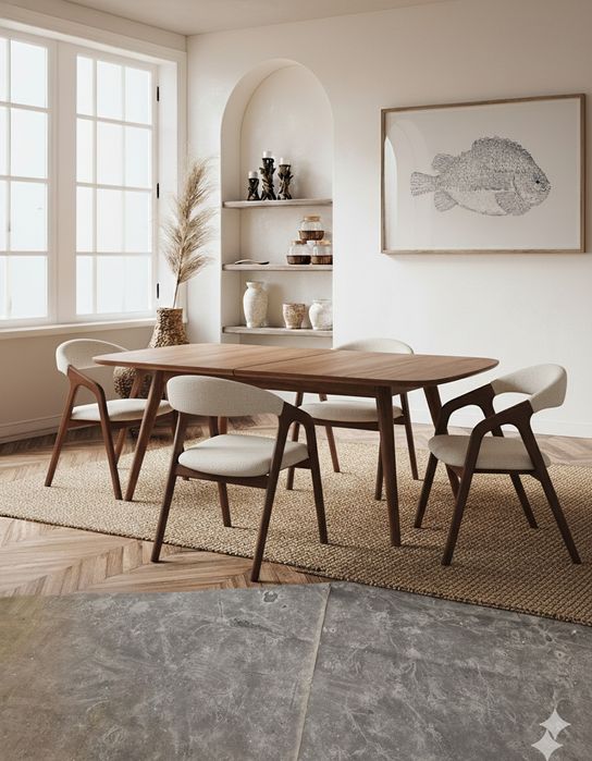 Stół dębowy (lite drewno) - rozkładany, styl nowoczesny, loft