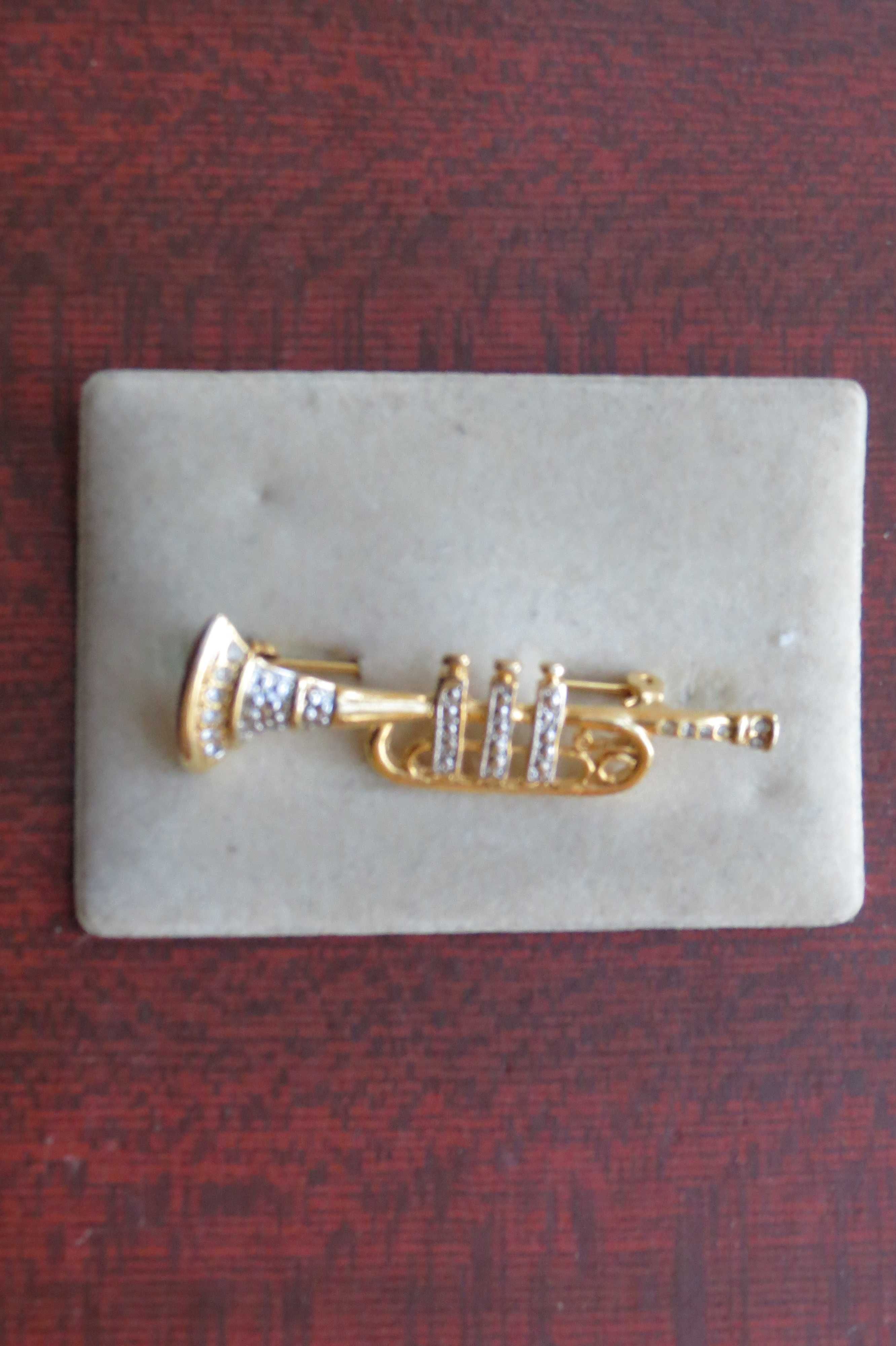 Труба Trumpet jazz джаз musician brooch - красивая музыкальная брошь