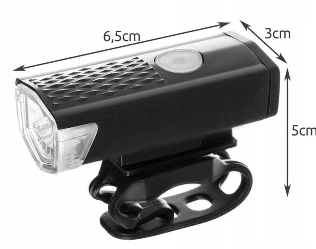 Lampka rowerowa LED przednia tylna latarka zestaw USB lampek na rower
