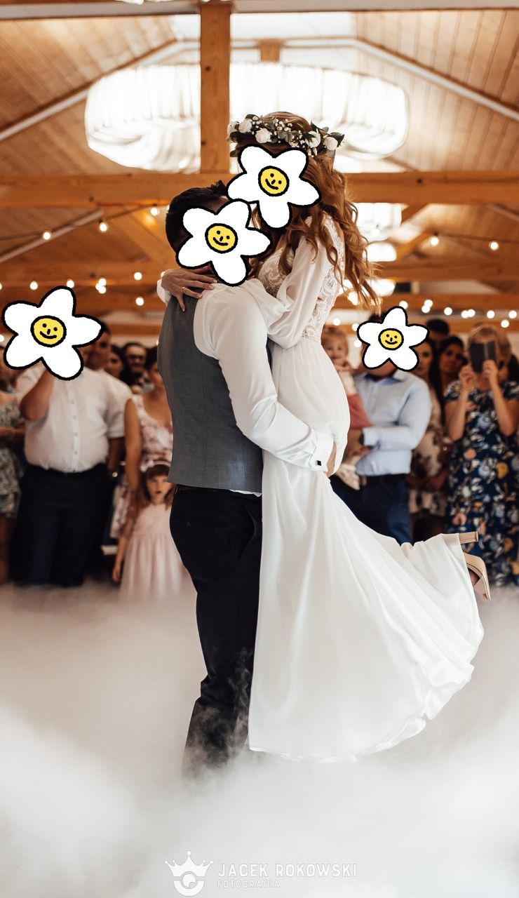 Piękna suknia ślubna boho