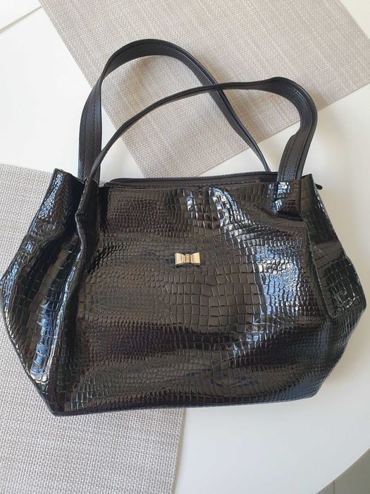 Сумка стильна еко шкіра лак