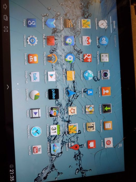 Планшет Samsung GT-P7510 , экран 10" , рабочий , Андроид 7.1
