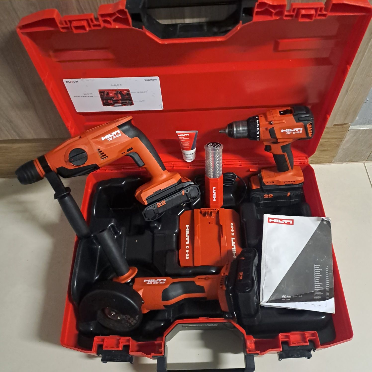 Hilti Kit zestaw 3w1 szlifierka wketarka wiertarka super stan okazja