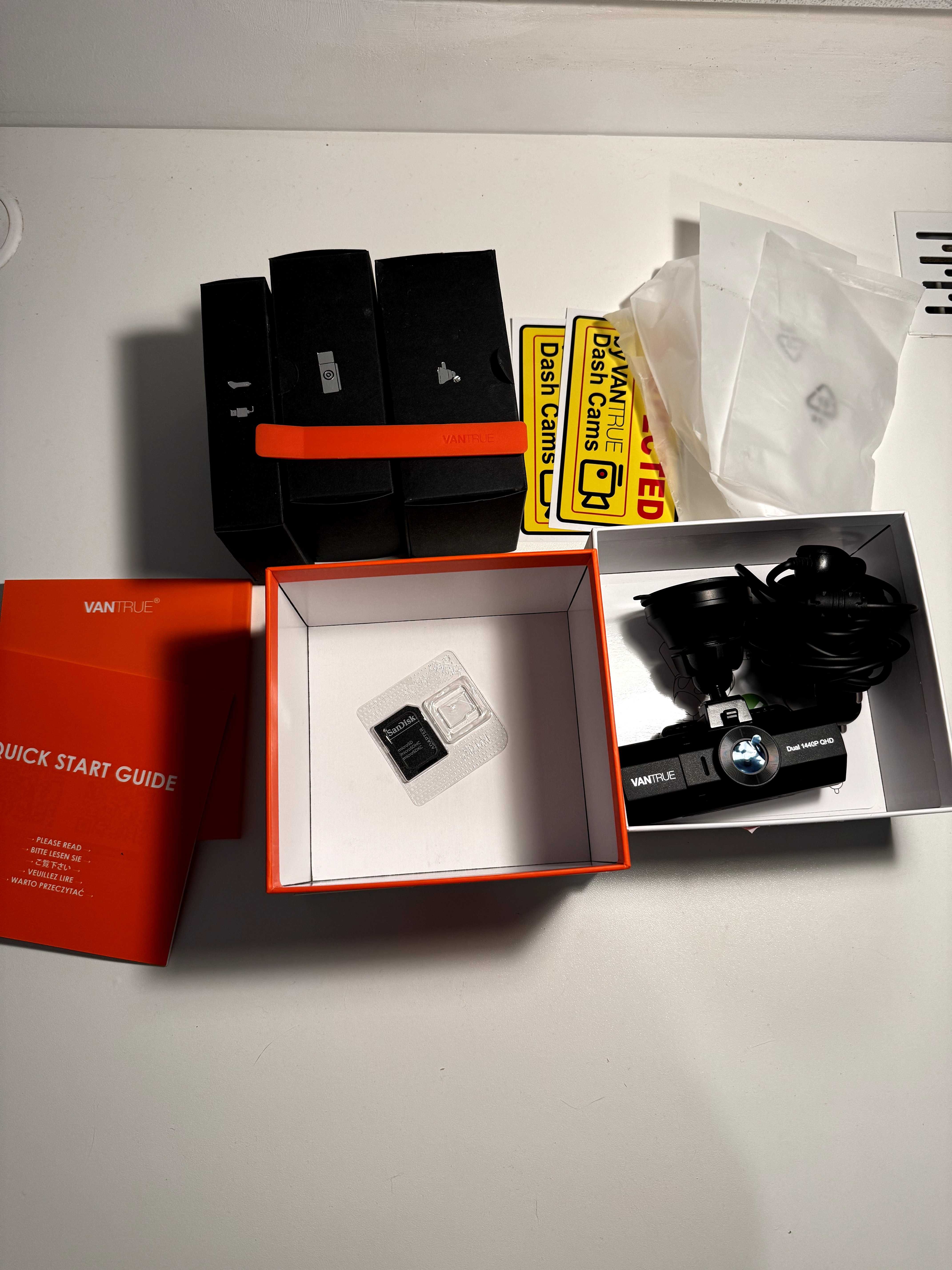 Nowy Wideorejestrator VANTRUE N2S + Karta pamięci SANDISK 256GB