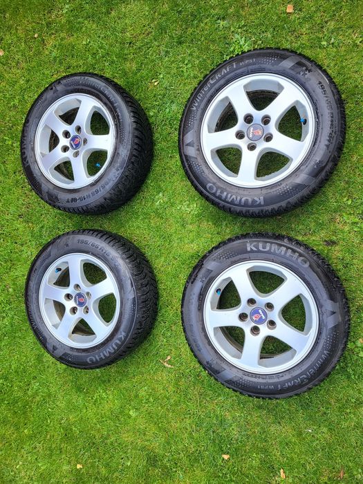 Felgi Alu 5x110 do Opla, Saaba,Fiata z oponami 195/65/15 Kumho zimowe