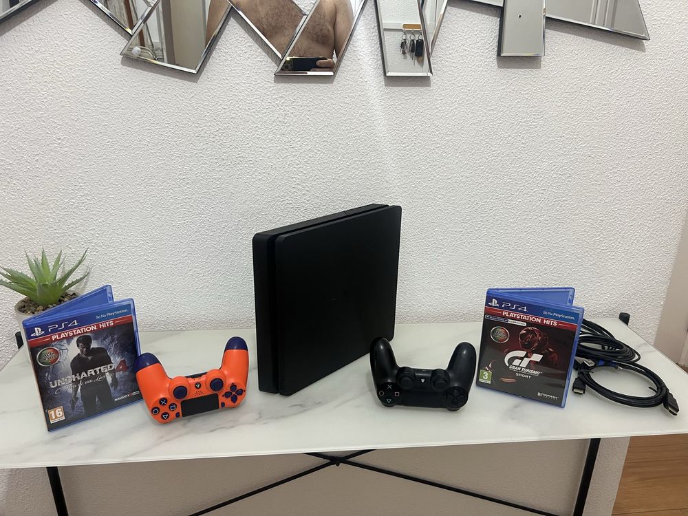 Playstation 4 Slim [1TB] + Jogos + Comando ( leia todo anuncio )