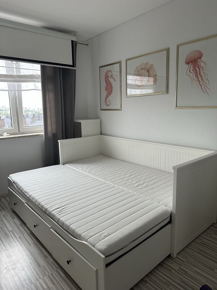 Łóżko Ikea Hemnes 80x200cm + dwa materace