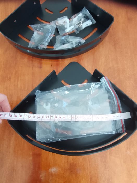 Półki prysznicowe narożne aluminiowe Nienlcip  bez wiercenia