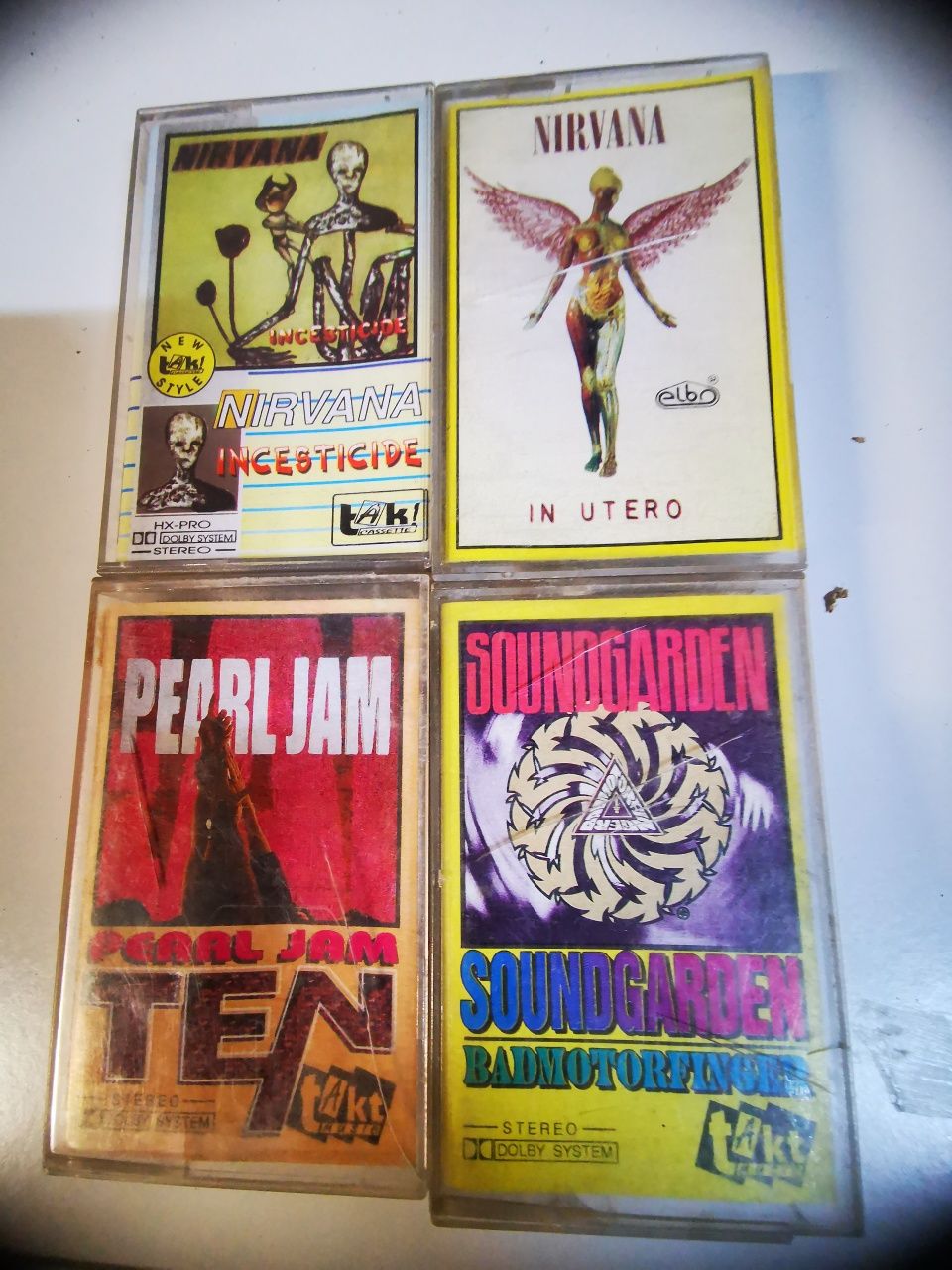 Sprzedam kasety firmy Takt i Elbo. Nirvana, Pearl Jam, Soundgarden