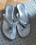 Buty letnie japonki srebrne 37