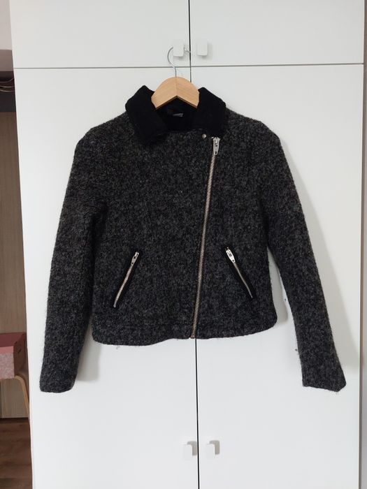 Kurtka ramoneska przejściowa wełniana H&M rozmiar 38
