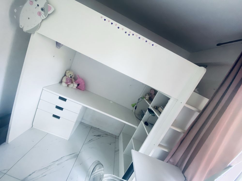 Łóżko piętrowe ikea smastad