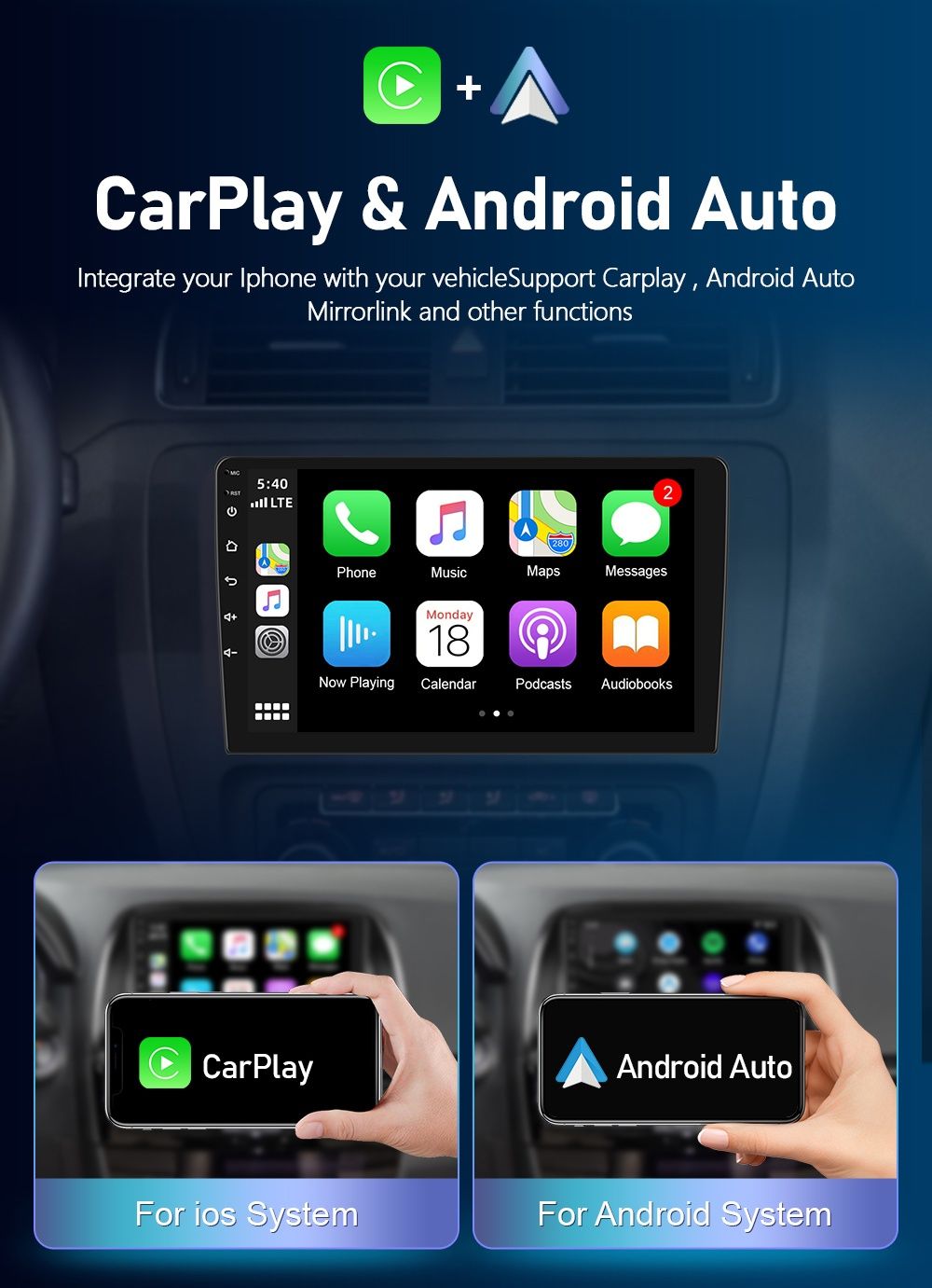 Rádio 9" android BMW série 1 2008 a 2012 CARPLAY WIFI GPS 2/32GB Novo