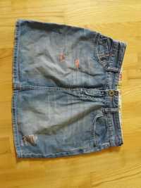 cross jeans spódnica s wysoki stan dziury przetarcia
