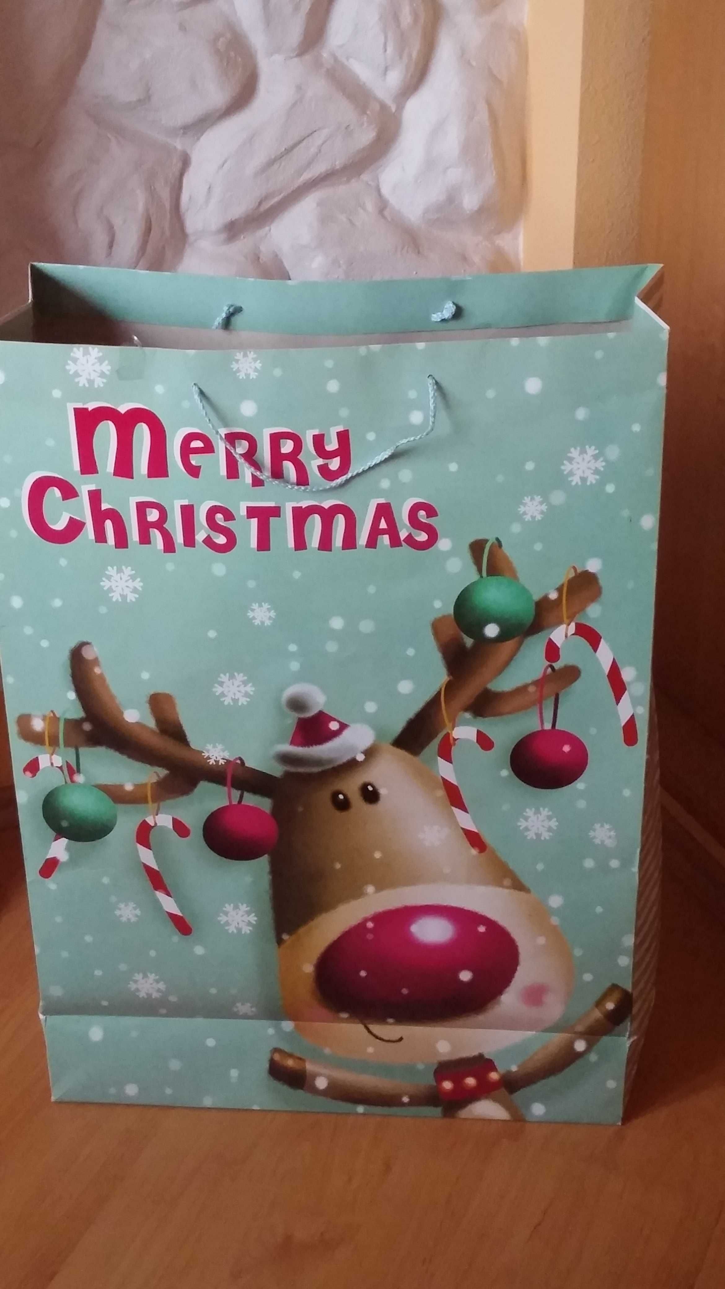 Duże torby papierowe na prezenty Mikołajowe !!