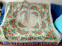 Шерстяной украинский платок с бахромой,советский-145х150 см+ бахрома