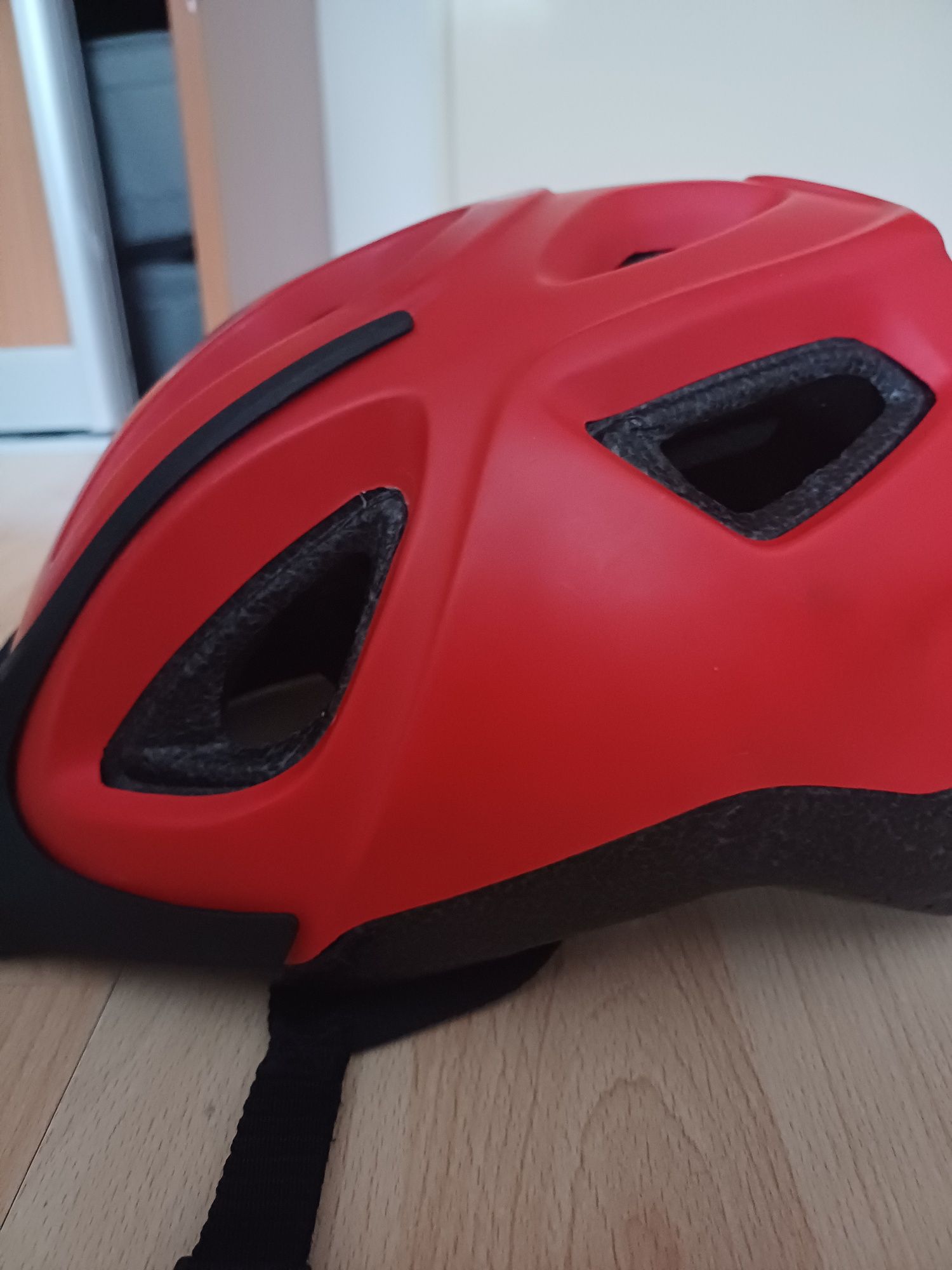 Kask rowerowy Rockrider czerwony rozmiar L