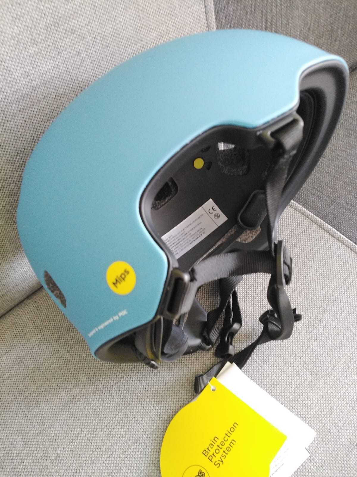 Nowy kask rowerowy POC crane mips M (55-58) niebieski pełny komplet