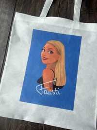 Biała torba tote bag Genzie Fausti