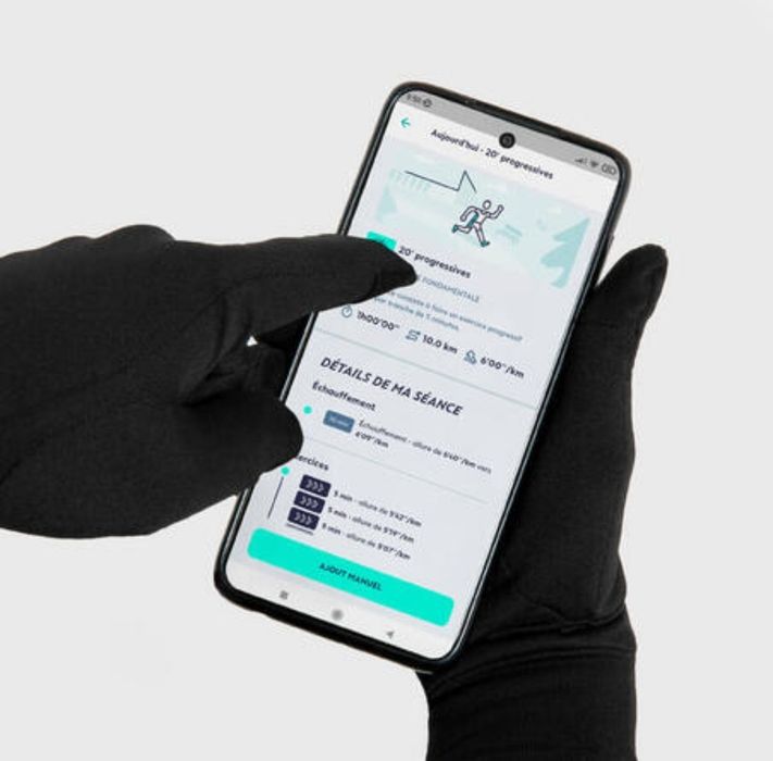 Рукавиці Quechua decathlon чорні трикотажні флісові