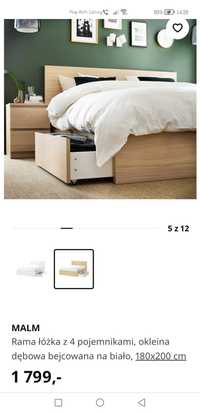 Rama łóżka z szufladami