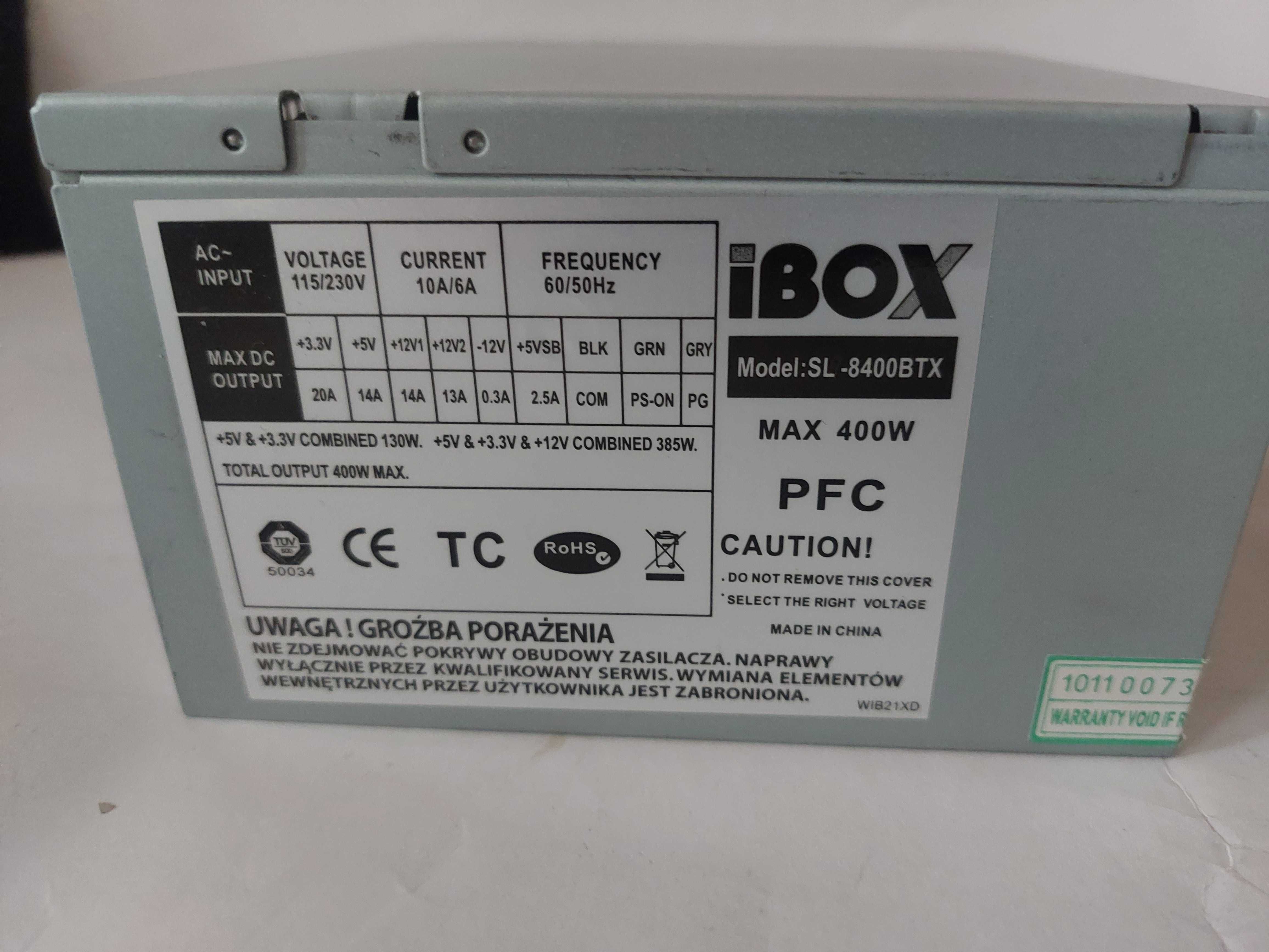 Zasilacz I-BOX SL- 8400BTX 400W