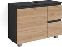 Vicco szafka umywalkowa nablatowa dąb antracyt 80 cm