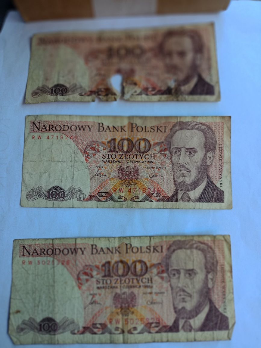 Banknoty PRL 13 sztuk