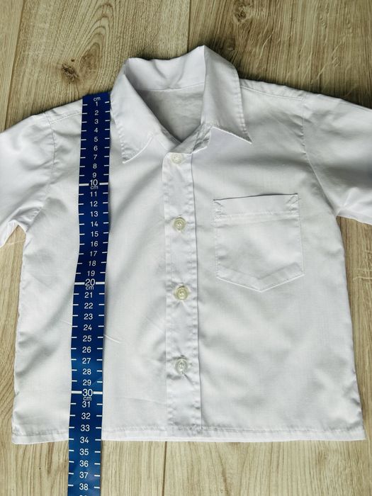 Biała koszula chłopięca elegancka dla chłopca 92