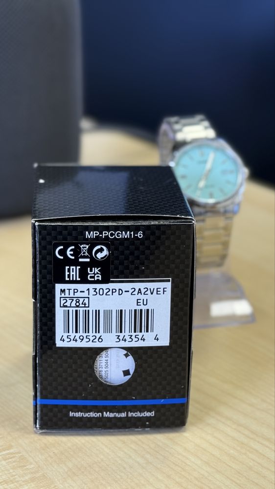 Оригінальний годинник Касіо Tiffany Blue MTP-1302PD-2A2FEV
