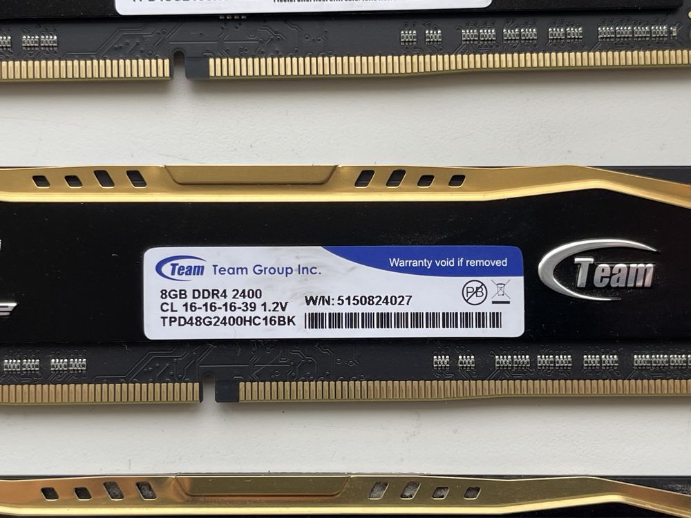 ОЗУ модуль пам’яті 64гб Team DDR4 8GB 2400MHz Elit Plus