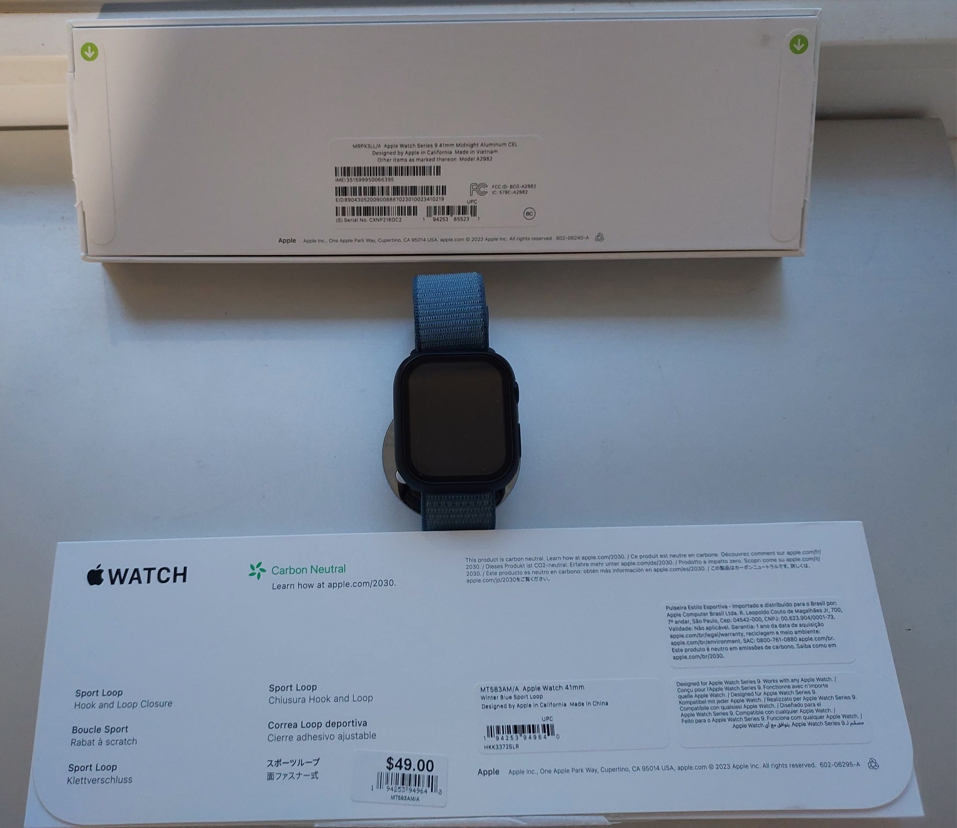Смарт-часы Apple Watch Series 9 GPS+Cellular 41mm Midnight Aluminum