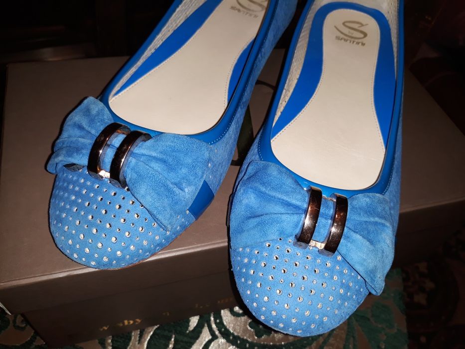 Итальянские женские замшевые туфли Santini