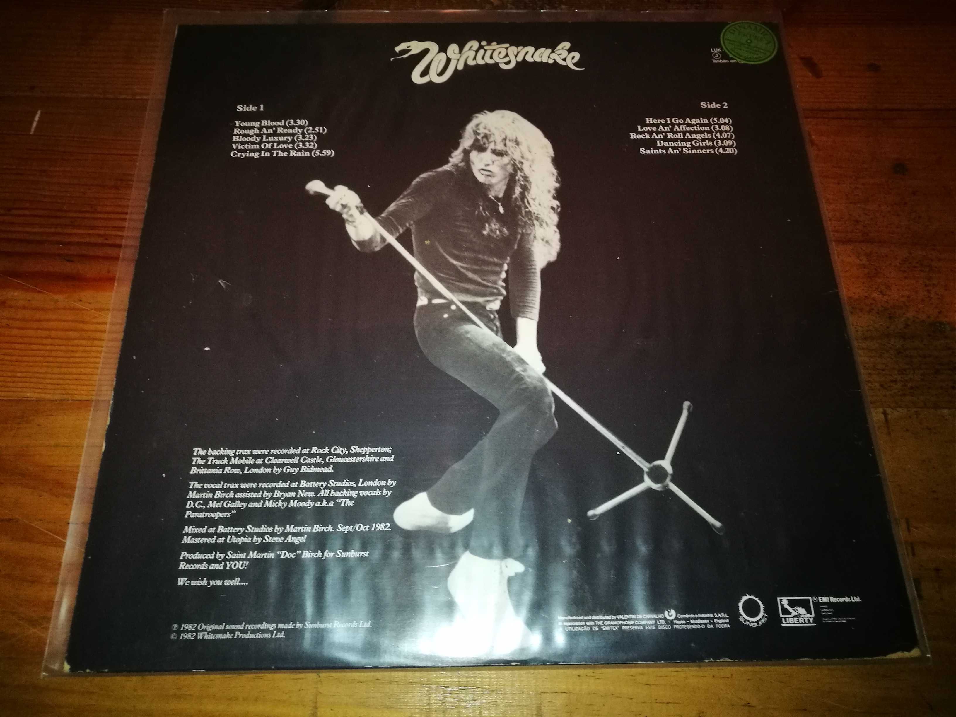 WHITESNAKE (Metal-Hard-Rock)- Saints & Sinners (Ed Portuguesa-1982)	LP