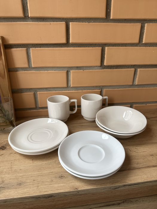 Тарелки розетки белый фарфор