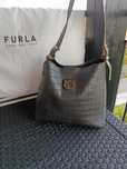 hobo bag furla belvedere torebka vintage szara torebka do reki na rami