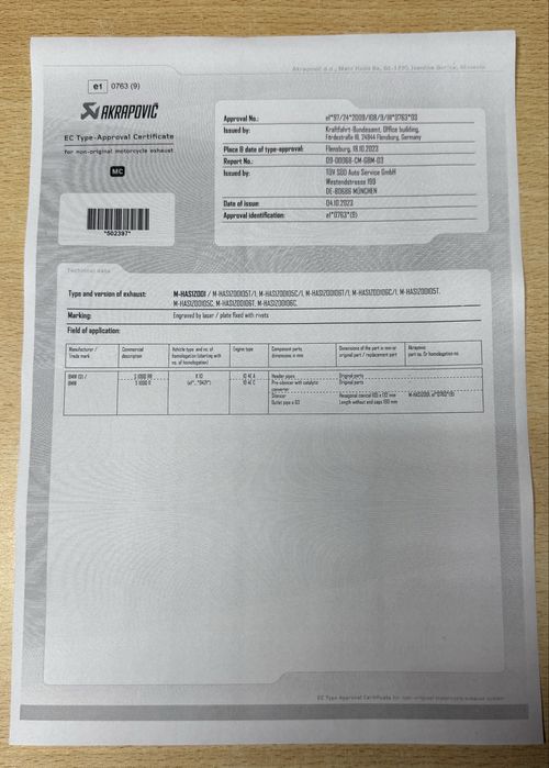 Ponteira Akropovic Bmw Original