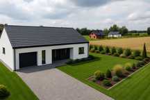 Nowy Dom Parterowy z garażem| 165m2 | 1500m2 Działka |