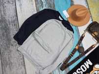 H&M 2 Pack bluz szara granat basic 158/164